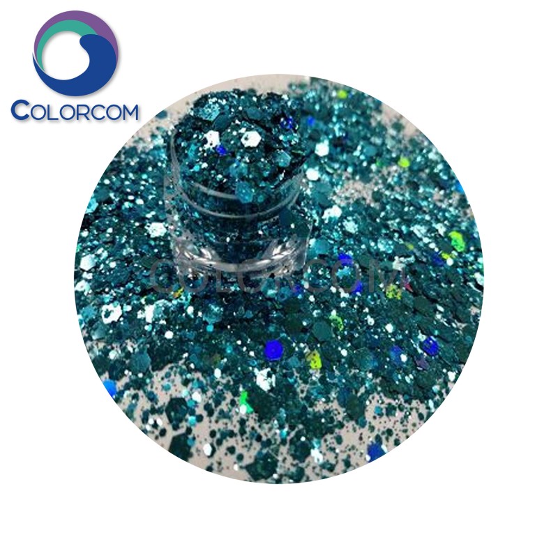 Mixed Hexagon Glitter Powder | Glitter Powder | GLTRCCOM Glitter G0733